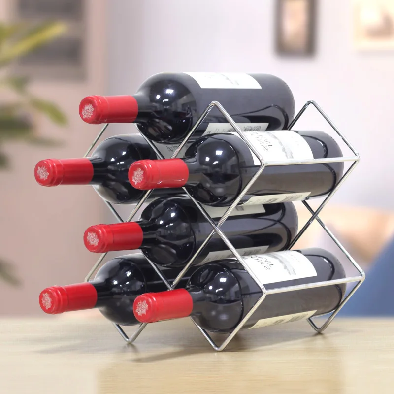 6 /10 bottles Red Wine Rack Iron Metal Screen Holder Storage Bottle Organizer | Дом и сад