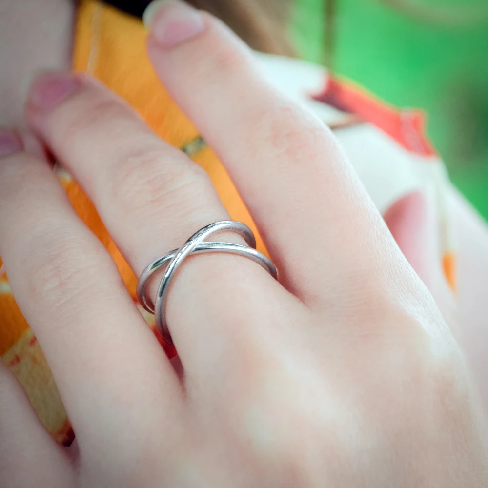 

925 Sterling Silver Rings for Women Simple Silver Ring Wedding Fashion Minimalism Open Ring Feminino Silver Jewelry 328