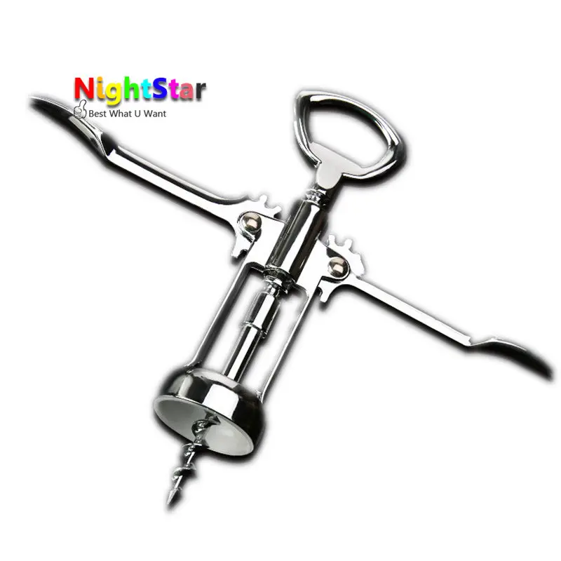 

1 PCS Stainless Steel Bottle Opener Waiter Metal Wine Corkscrew Bottle Handle Opener Corkscrews