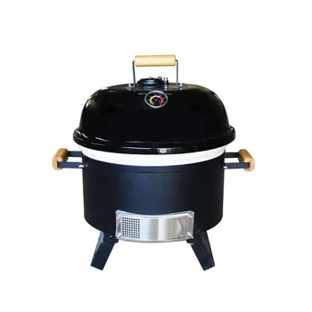 

18inch Premium Tabletop Charcoal Ceramic Kamado Grill High Quality Stainless Steel BBQ Grill Portable For Outdoor Indoor Cooking