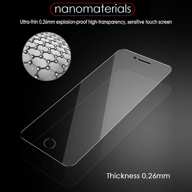 Защитное стекло для iPhone 5s 5 SE 6 6s plus 7 8 X Взрывозащищенная ультратонкая пленка
