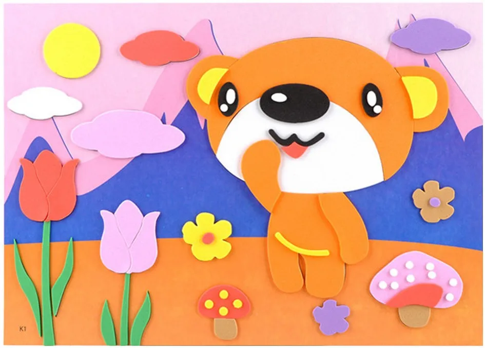 c73c children puzzle foam sheet paper clipart art works eva sponge