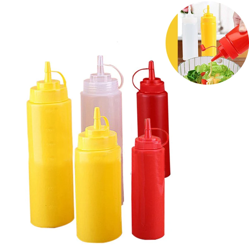 Plastic Kitchen Squeeze Bottle Condiment Dispenser For Sauce Vinegar