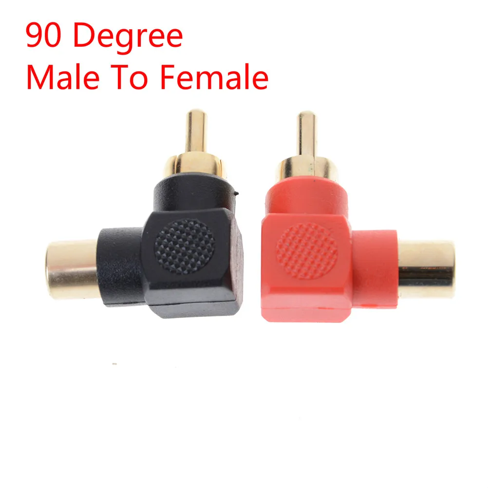 

One Or 2Pcs 90 Degree RCA Right Angle Connector Plug Adapters Male To Female M/F 90 Degree Elbow Lowest Price Audio Adapter