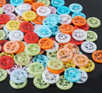 

50PCS Upick 13mm Mini 2Holes Plastic Buttons For Kid's Sewing Crafts Lots Mix