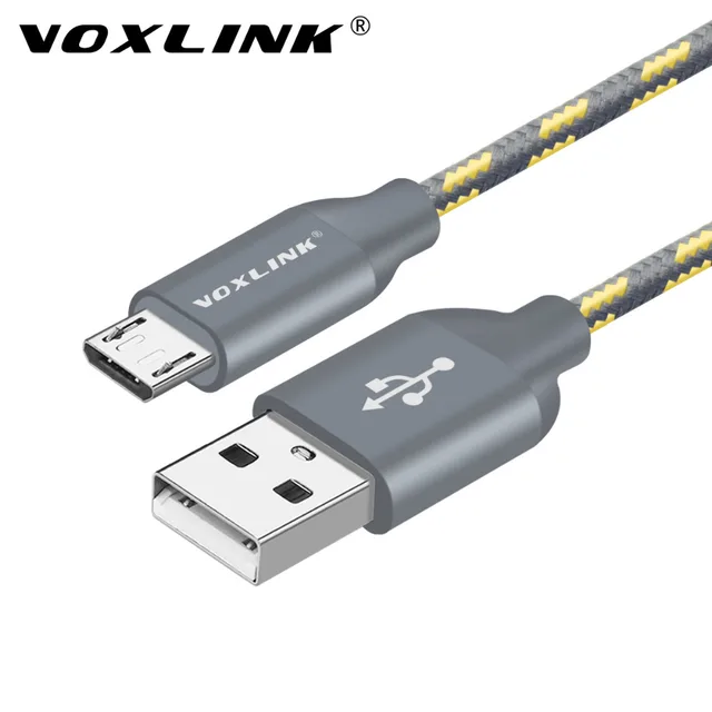 1m/3.3ft 2A Fast Charging and Data Sync Cord VOXLINK Micro USB Cable  for Android Samsung Charging Cable