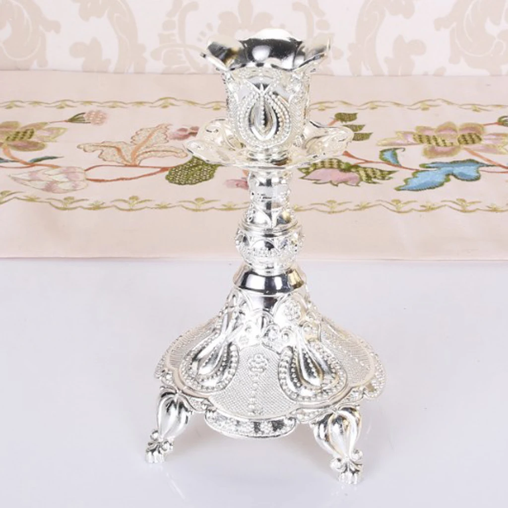 1/3/5 Heads Vintage Desktop Candle Holder Candlestick Candelabra Mood Light Accessories Home Table Dining Decoratons