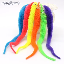 Abbyfrank 6pcs lot Plush Twisty Worm Magic Worm Wiggle Color Random Caterpillar Magic tricks Sea Horse