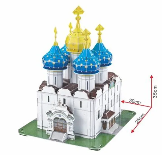 3D модель Пазла Собор дормитона Кремль Москва Россия российский тур|Пазлы| |