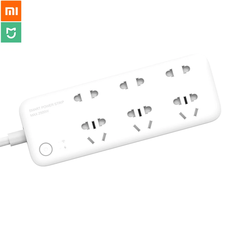 Новинка 2017 года обновлен Xiaomi mijia Smart Мощность полосы AU enchufe Смарт сокета таймера 2500