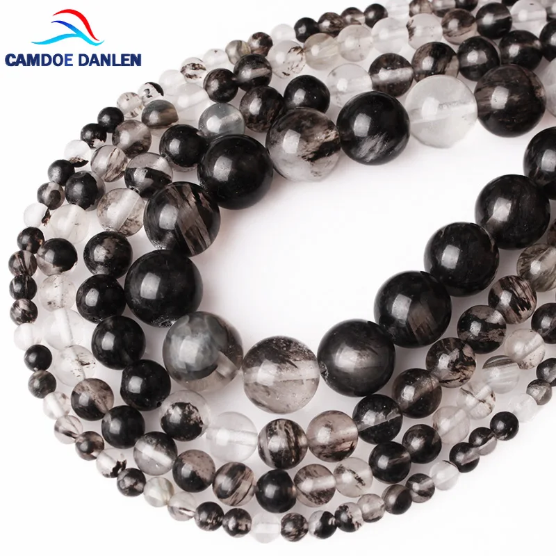 CAMDOE DANLEN Black Watermelon Artificial Crystal Round Loose Beads 4 6 8 10 12 MM Fit Diy For Jewelry Making Accessory | Украшения и
