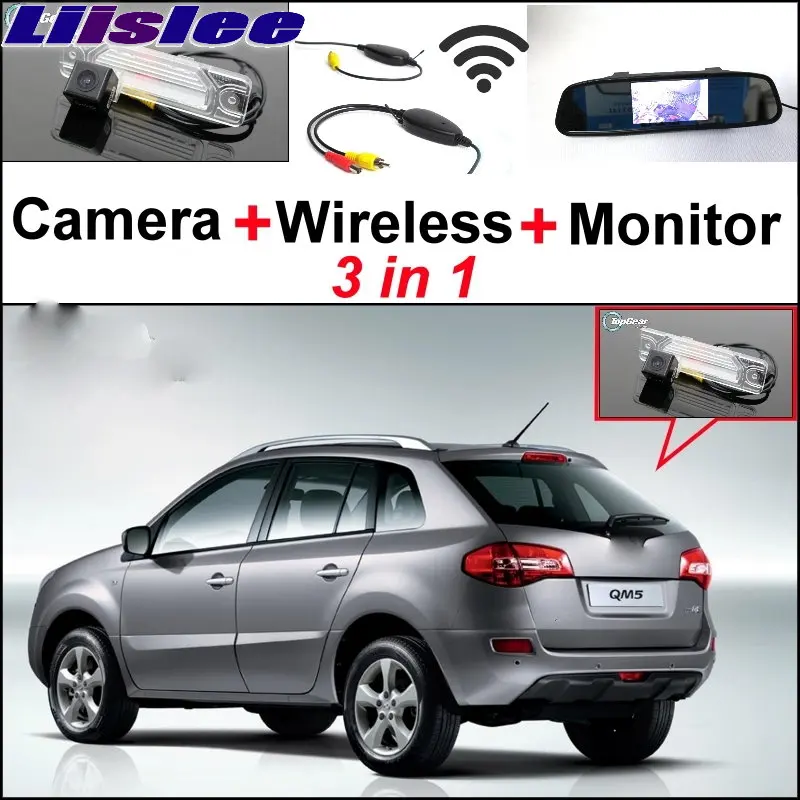 Liislee для Renault samsung QM5 3 in1 Специальный вид сзади Камера+ Беспроводной приемник+ зеркальный монитор легко парковка Системы