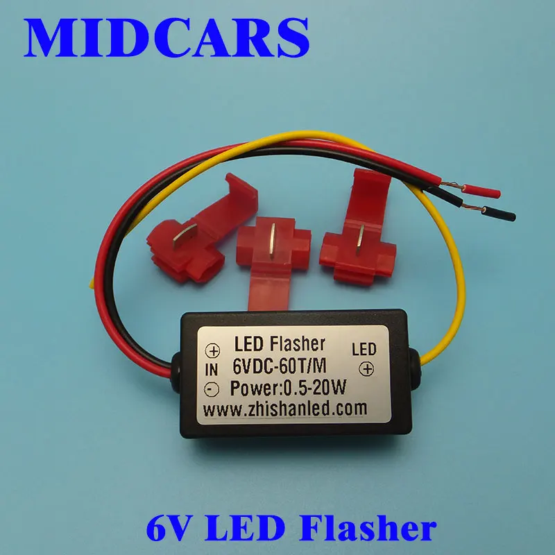 

MIDCARS 6V Flasher Controller car LED Flash Strobe For turn signal lights Warning Light