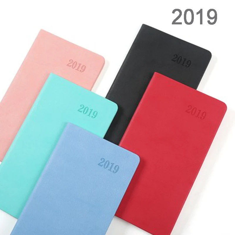 

2019 Monthly Plan A6 Hand Account Notebook Business Office Portable Notepad 48K Note Calendar Schedule Book Efficiency Manual