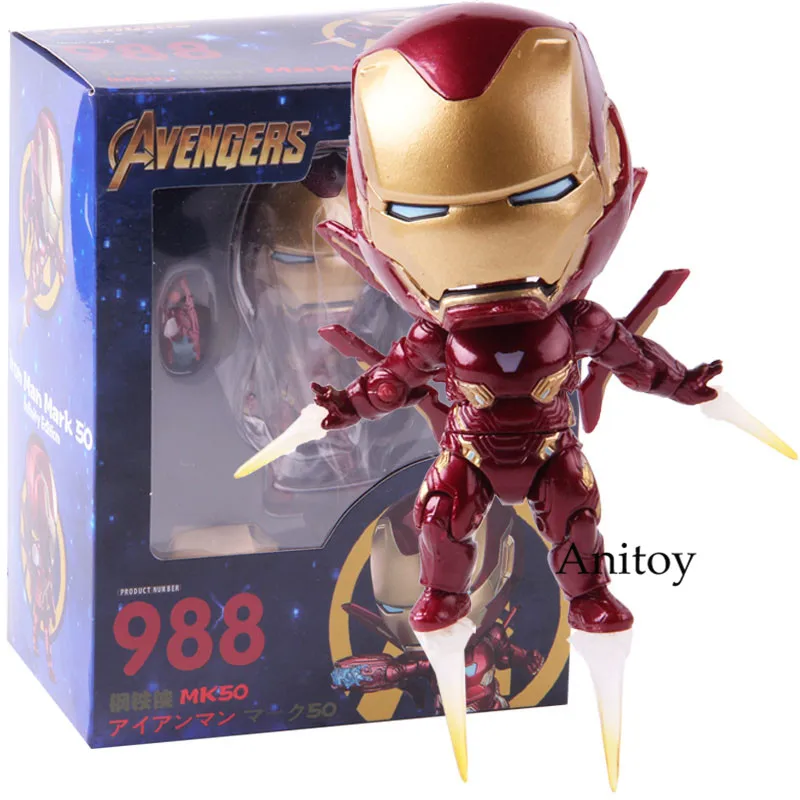 

Marvel Avengers Nendoroid 988 Mk50 Iron Man Mark 50 Infinity Edition PVC Ironman Action Figure Collectible Model Toy