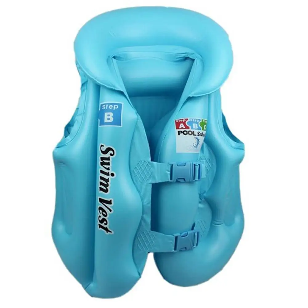 S, m, l, летняя детская безрукавка для плавучего плавания, плавающий жилет, игрушки, детский бассейн, плоты, Плавающий надувной спасательный жилет, детские игрушки - Цвет: Синий