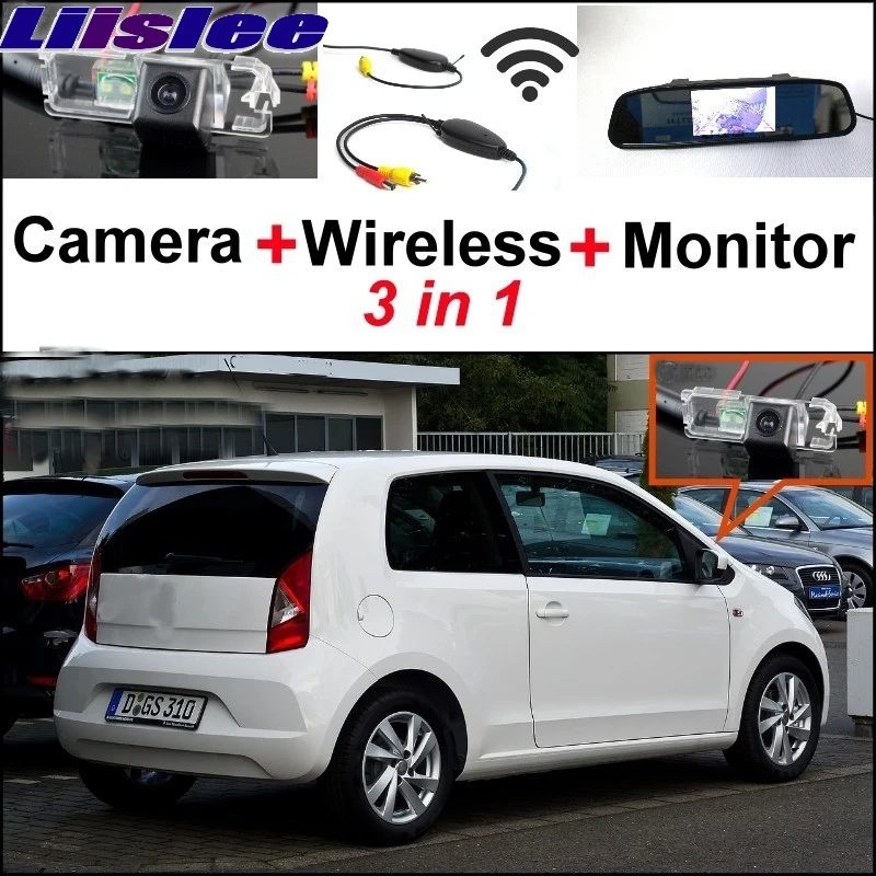 

Liislee For SEAT Mii VW Up Citigo Wireless Receiver + Special Rear View Camera + Mirror Monitor Easy DIY Back Up Parking System