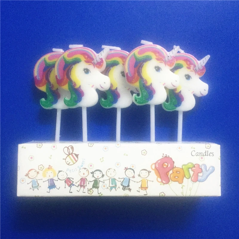 

5pcs/set Unicorn Cartoon Theme Candle Birthday Cake Candle Birthday Party Supplies Birthday Wedding Party Decoration
