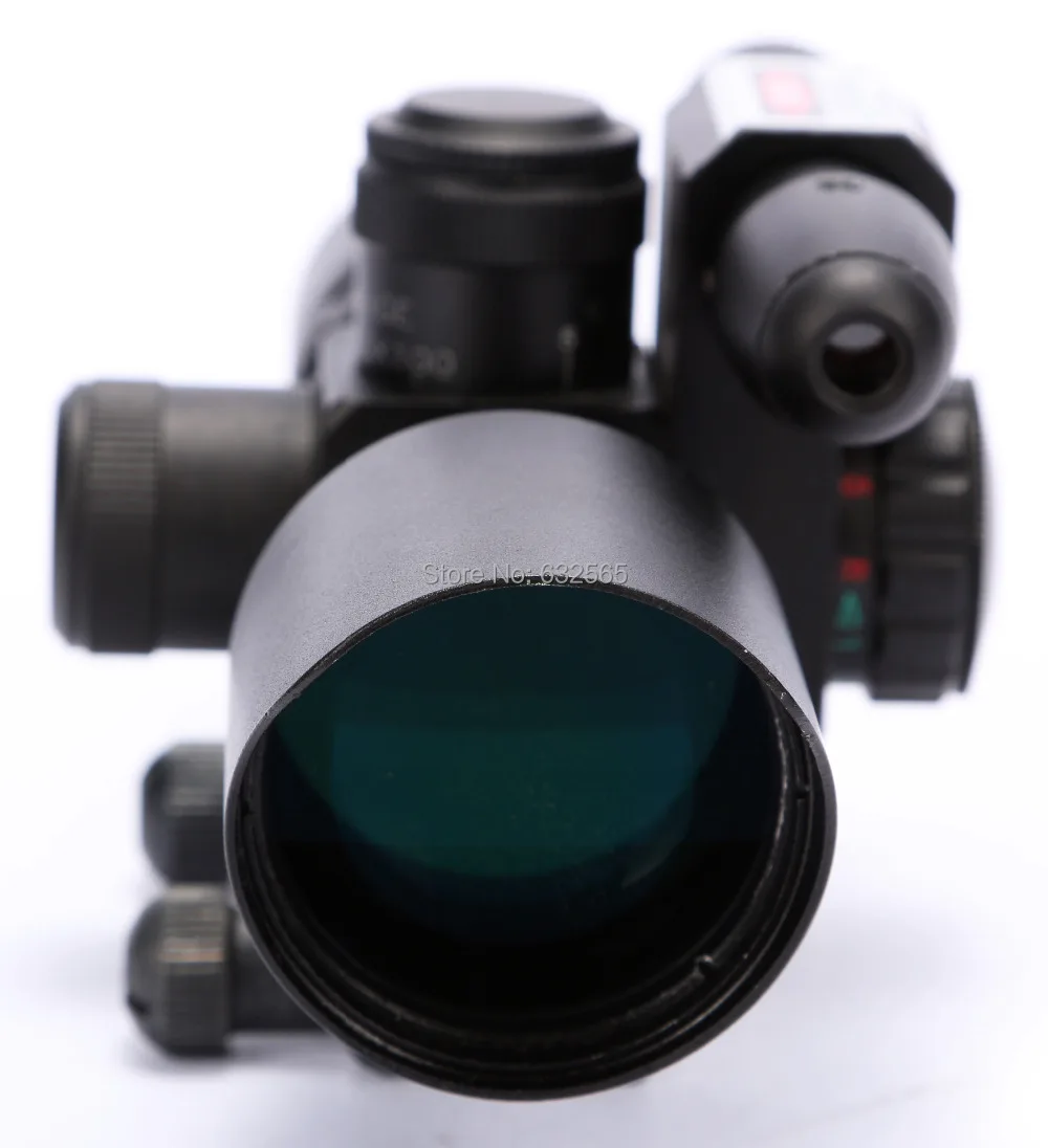 

Air hunting Gun Sight Tactical 2.5-10x40 Red Green Mil-dot Rifle Compact Scope red w/ Green Rail Laser
