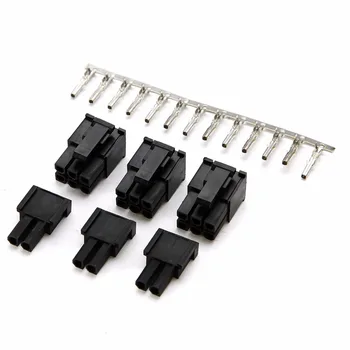 

50pcs Black 5557 8(6+2)P ATX EPS PCI-E Connector With 400pcs Silver Terminal Crimp Pin Plug and Box