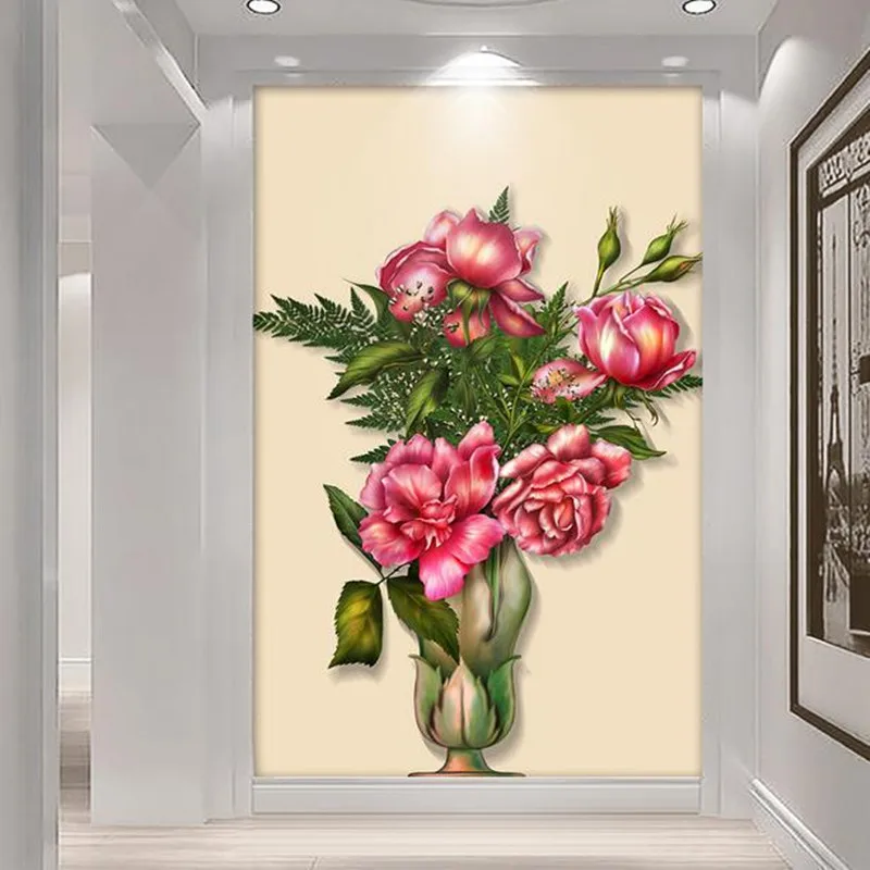 

Custom 3D Photo Wallpaper for Living Room Bedroom Hallway Bathroom Doors Painting Wall Mural Florals Wall Papers Home Decor
