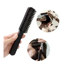 Модная масляная голова кисть скульптура стиль волос шеи развертки для бритья волос инструмент с черная длинная ручка белый