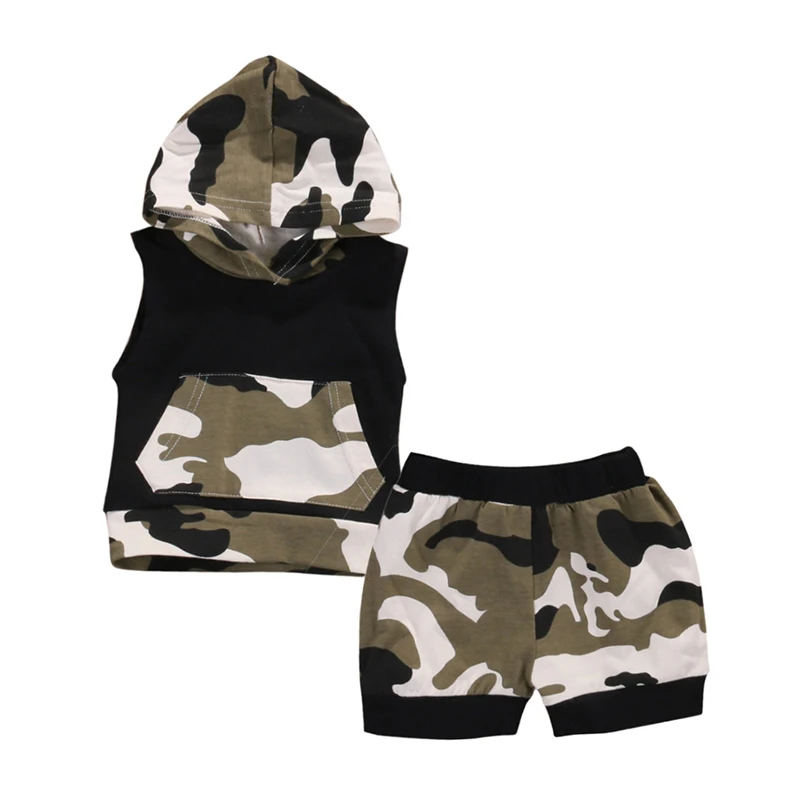 

Newborn Infant Baby Boy Girl Clothes Hooded Vest Top + Short Pants Outfits Set 2pcs suit baby boy clothes newborn