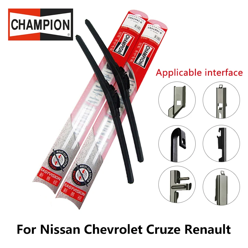 2pieces/set Champion EasyVision Compound type Wiper Blades For Nissan Chevrolet Cruze Renault 24