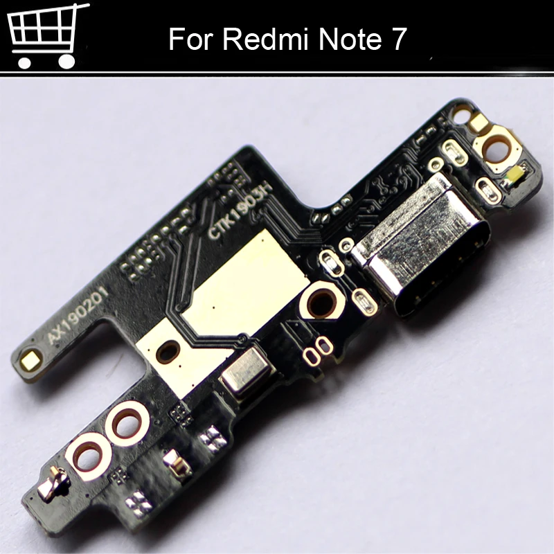 Для Xiaomi Redmi Note 7 порт для зарядной USB док-станции микрофон двигатель модуль вибрации Замена платы RedmiNote7