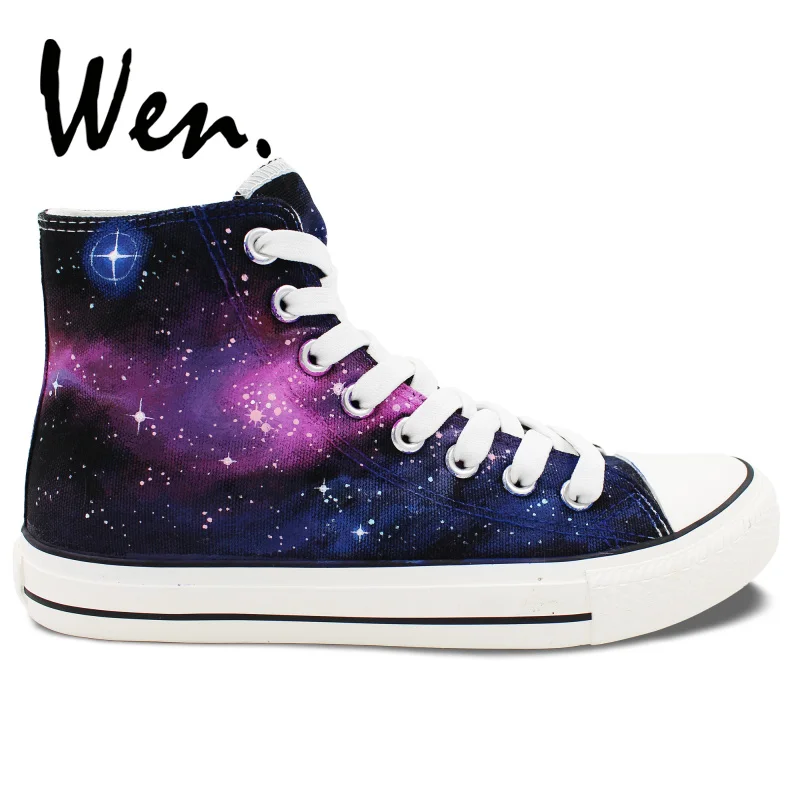 Size 11 Galaxy Splatter Nebula  Canvas Shoes