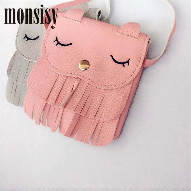 Monsisy Christmas Owl font b Bag b font For Girl Handbag Children Wallet Baby Coin Purse
