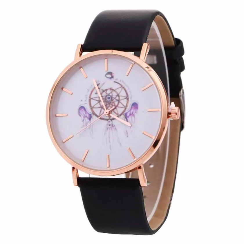 Модные часы Для женщин смотреть новый высокое качество Ветер кожаный куранты Pattern Элегантный Dropshipping ремень кварцевые наручные часы