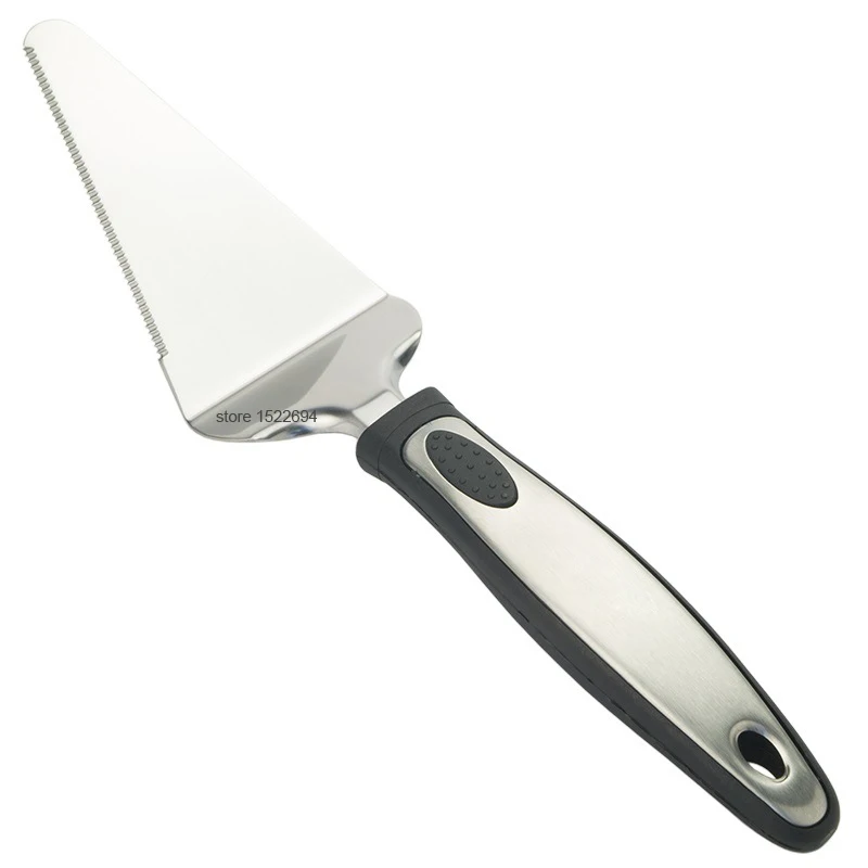 Turning Pizza Peel with Black Handle Pro Cake Peel Turner Stainless Steel Kitchen Peel Tool