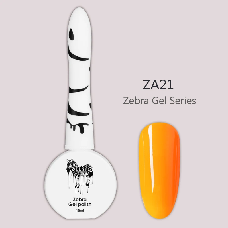 ELSA цветной гель лак для маникюра 15 мл стойкий плотный уф гель для ногтей на длительный срок - Цвет: ZA21