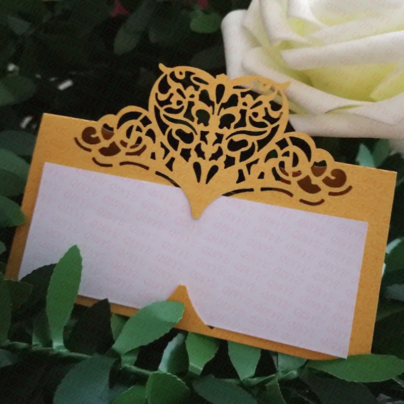 50Pcs Laser Cut Table Names Card Place Name Wedding Seat For Party Anniversary Celebration Supplies 5zSH871 | Дом и сад
