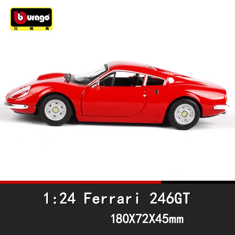 Bburago 1:24 Ferrari 246GT коллекция производитель авторизованный имитационный сплав модель автомобиля ремесла украшение Коллекция игрушек инструменты