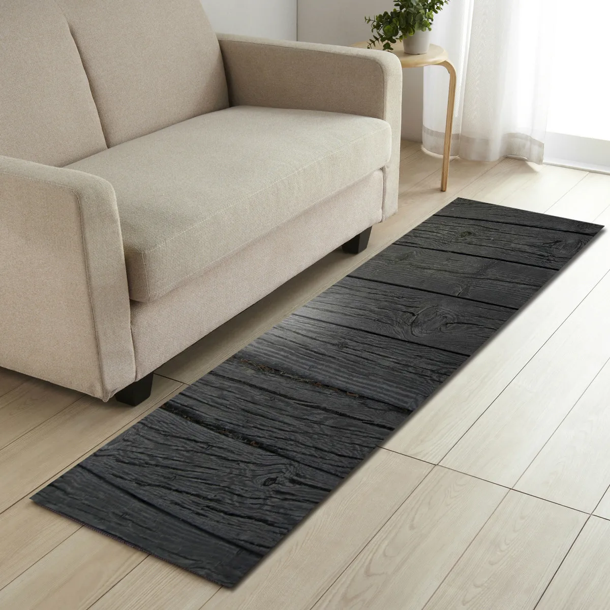 

Zeegle Area Rug For Living Room Anti-slip Bedroom Carpets Bedside Mats Wood Pattern Sofa Table Floor Mats Washable Kitchen Mats