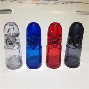 

Acrylic Plastic Snuff Dispenser Snorter Bullet Rocket Shape Nasal Sniff