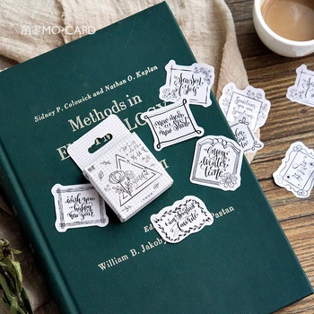 

8SETS/LOT handwritten letterhead photo album decoration seal DIY box Sticker