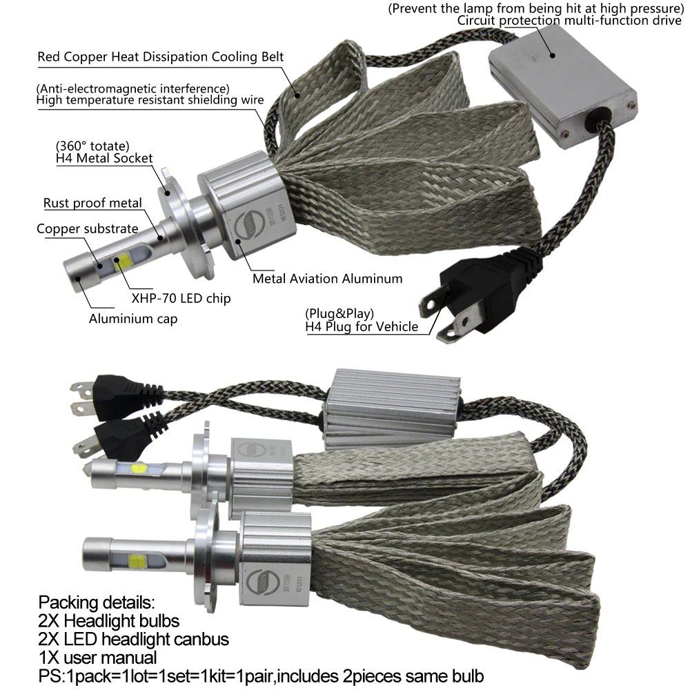 H4C2 h4 led headlight 6600lm,h4 led headlight 13200lm,h4 led headlight hi lo,h4 led headlight motorcycle,h4 led headlight cree,h4 led headlight 6000k,h4 led headlight 55w,h4 led headlight 110w,h4 led headlight ford,auto