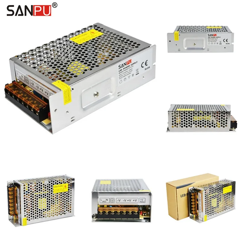 

SANPU LED Switching Power Supplies 12V 16A 200W Drivers 220V 230V AC DC Light Transformers Fanless Full Container Load Wholesale