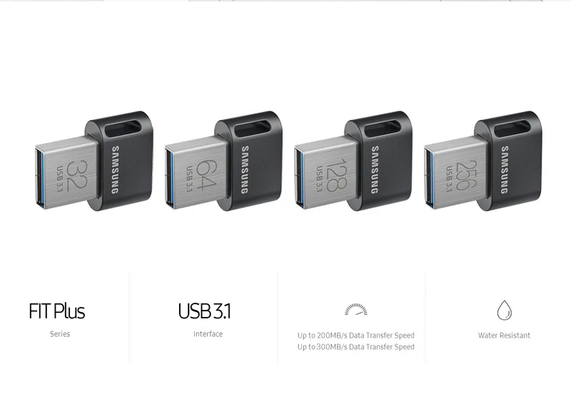 SAMSUNG USB 3,1 флеш-накопитель FIT PLUS USB флэш-накопитель 32 Гб 64 Гб карта памяти высокоскоростной 128 ГБ USB мини U диск