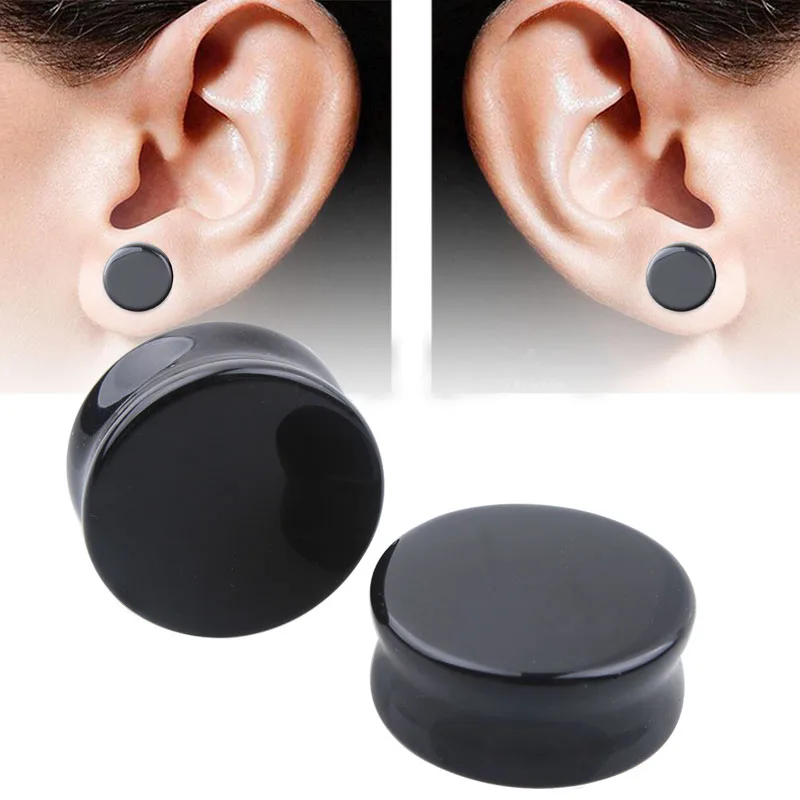 Black ear plug piercing discount