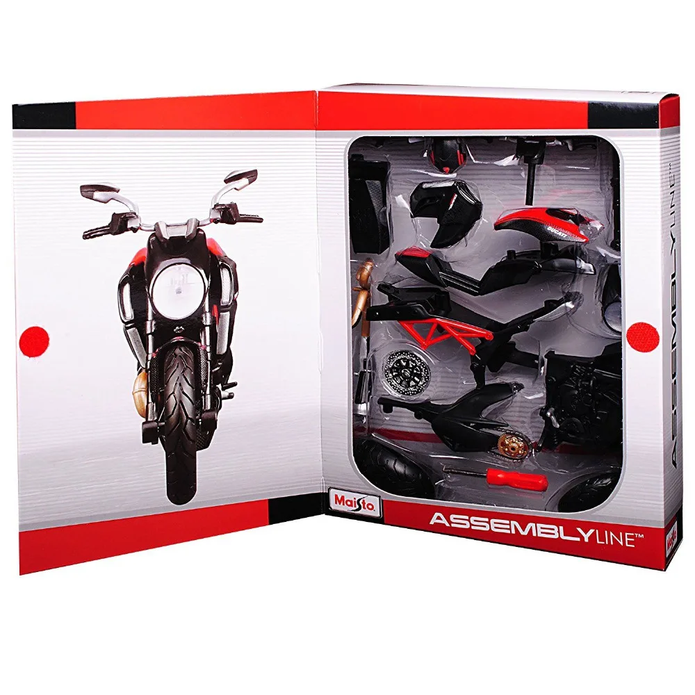 Maisto 1:12 Ducati DIAVEL CARBON Assemble DIY Motorcycle Bike Model KITS IN BOX 