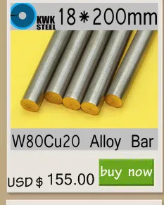 5*200mm Tungsten Copper Alloy Bar W80Cu20 W80