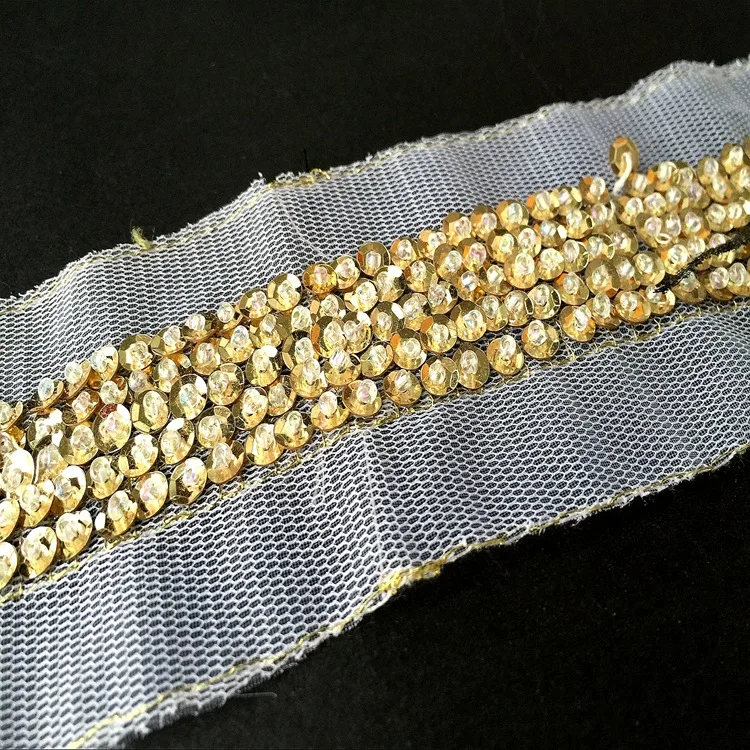 Dark Red, 4.5 Yards Beaded Lace Trim Sequinned Ribbon Vintage Decorative Wedding//Bridal DIY Craft Sewing Coloured Fabric