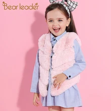 Bear leader/платье для девочек коллекция года; модные рубашки; платья Детские платья с длинными рукавами в синюю полоску с вышитым воротником