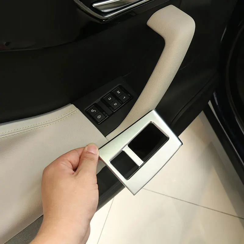 

ABS Chrome Seat Memory Button Cover Trim Car Styling For Jaguar F-Pace f pace X761 2016 Set of 2pcs
