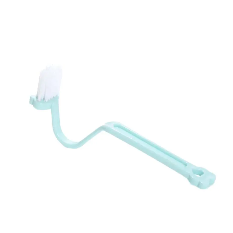 

S Shape Toilet Cleaning Brush Portable Toilet Brush Scrubber Curved Clean Side Bending Handle Corner Brush