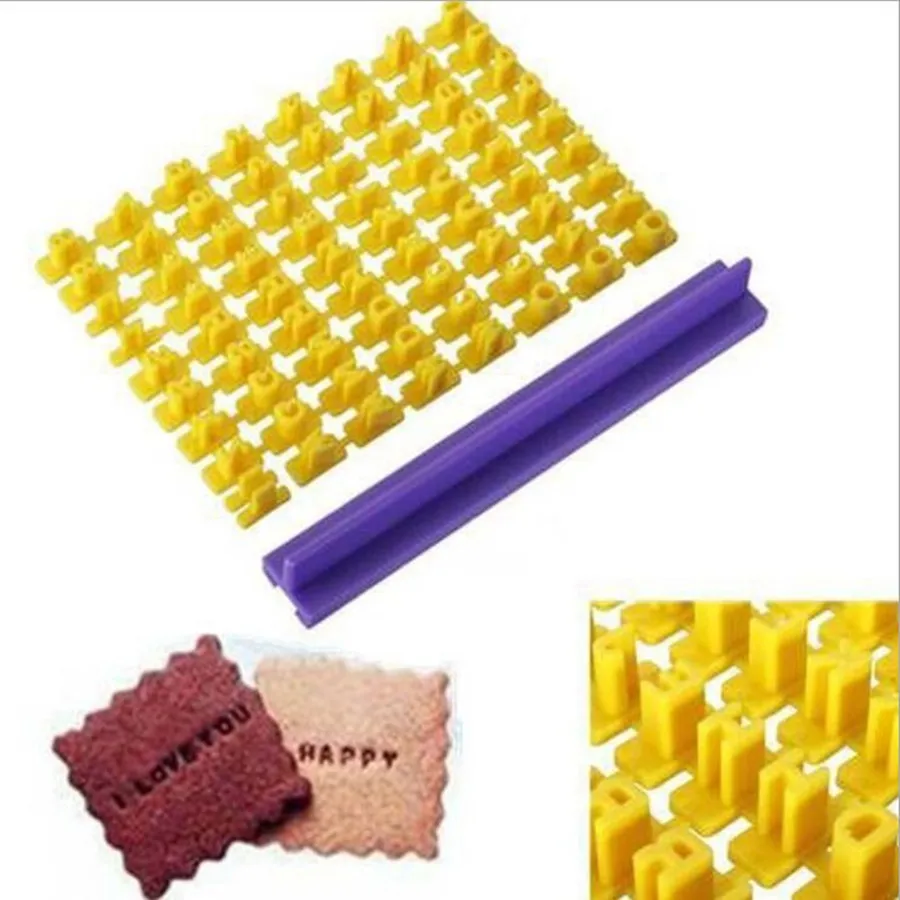 

2Pcs/Set Kitchen Accessories Large Fondant Plastic Alphabet Letter Number Mold Cake Decorating Tools Set Baking Cookie Cutter